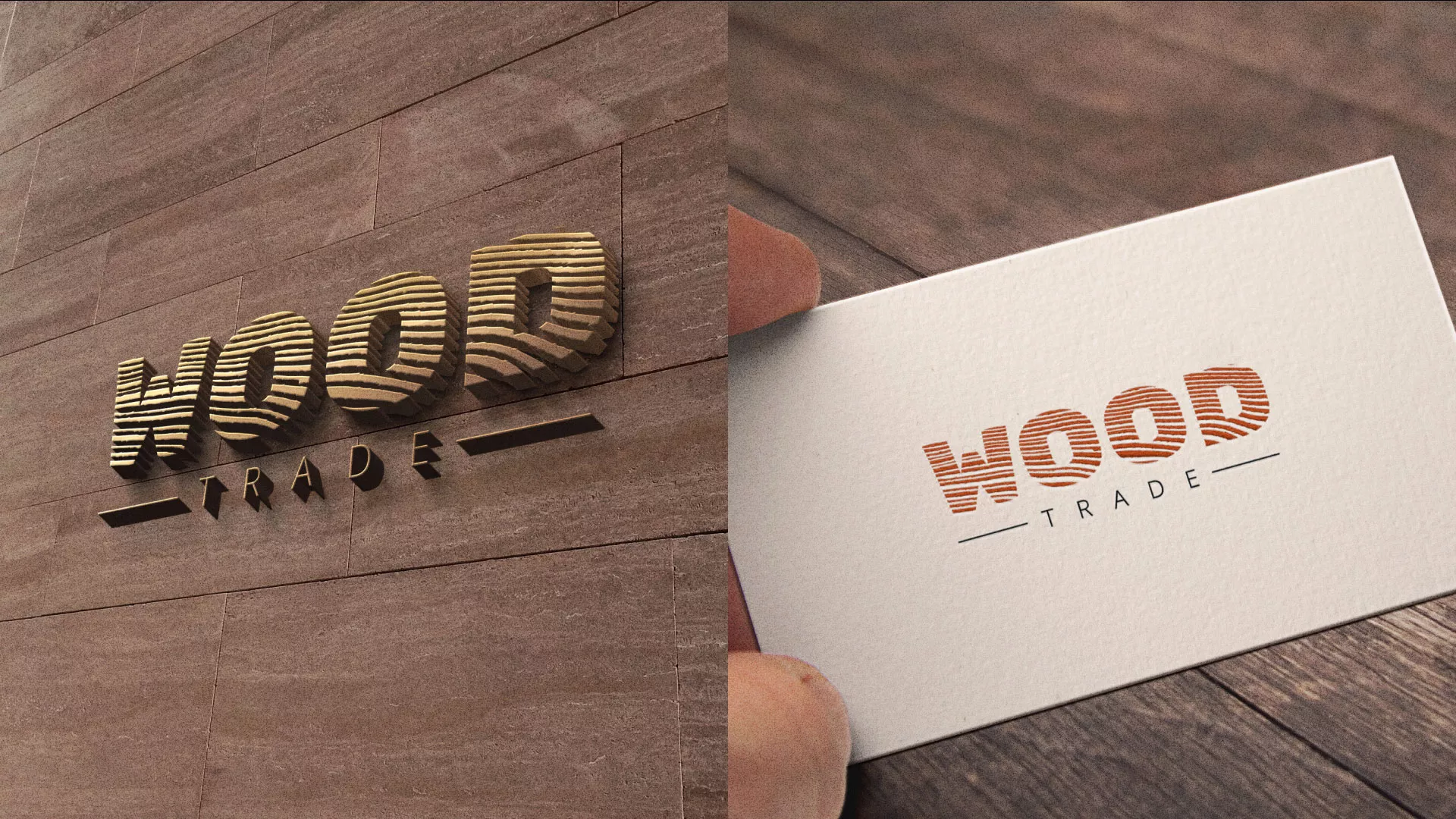 Разработка логотипа для компании «Wood Trade» в Трёхгорном